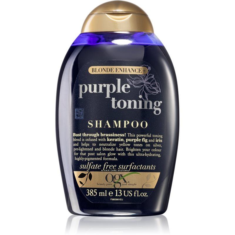 OGX Blonde Enhance+ Purple Toning шампунь з екстрактом фіалки для нейтралізації жовтизни 385 мл