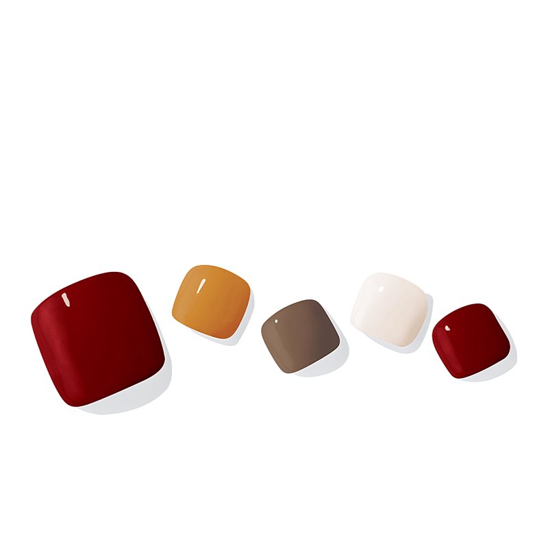 ohora Semi Cured Gel Pedicure Strips P Maple nail stickers for legs shade PD-041 1 pc