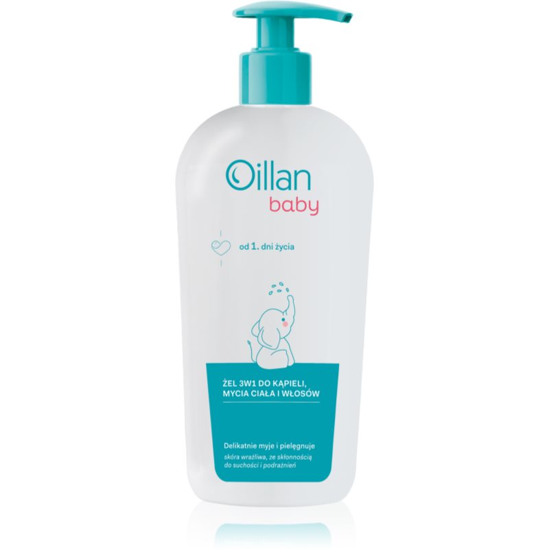 Oillan Baby Gentle Body Wash detský umývací gél a šampón 3v1 750 ml
