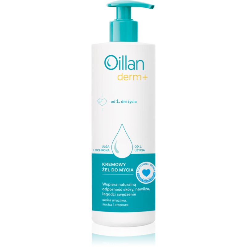 Oillan Derm+ Washing Gel Creamy Shower Gel For Children From Birth 400 Ml