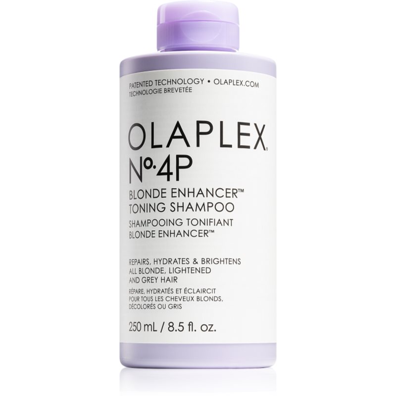 Olaplex N°4P Blond Enhancer™ toninis šampūnas su violetiniais pigmentais geltoniems atspalviams neutralizuoti 250 ml