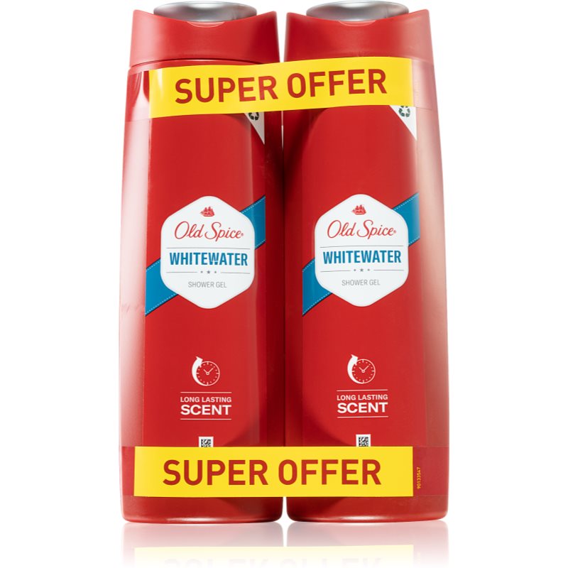Old Spice Whitewater gel za prhanje za moške 2x400 ml