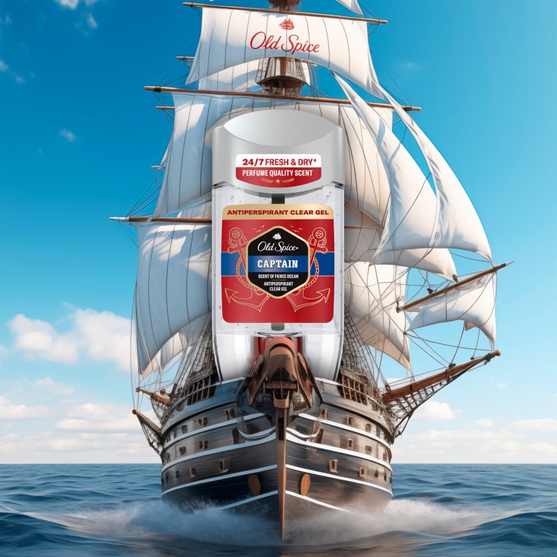 Old Spice Captain Antiperspirant Clear Gel gélový antiperspirant pre mužov 70 ml (obrázok 5)