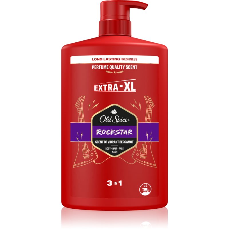 Old Spice RockStar Duschgel für Herren für Gesicht, Körper und Haare 1000 ml