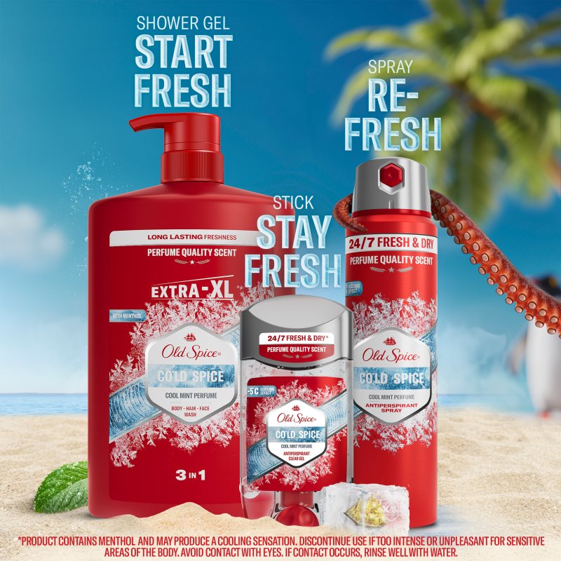 Old Spice Cold Spice sprchový gel 3 v 1 pro muže 1000 ml (obrázek 4)
