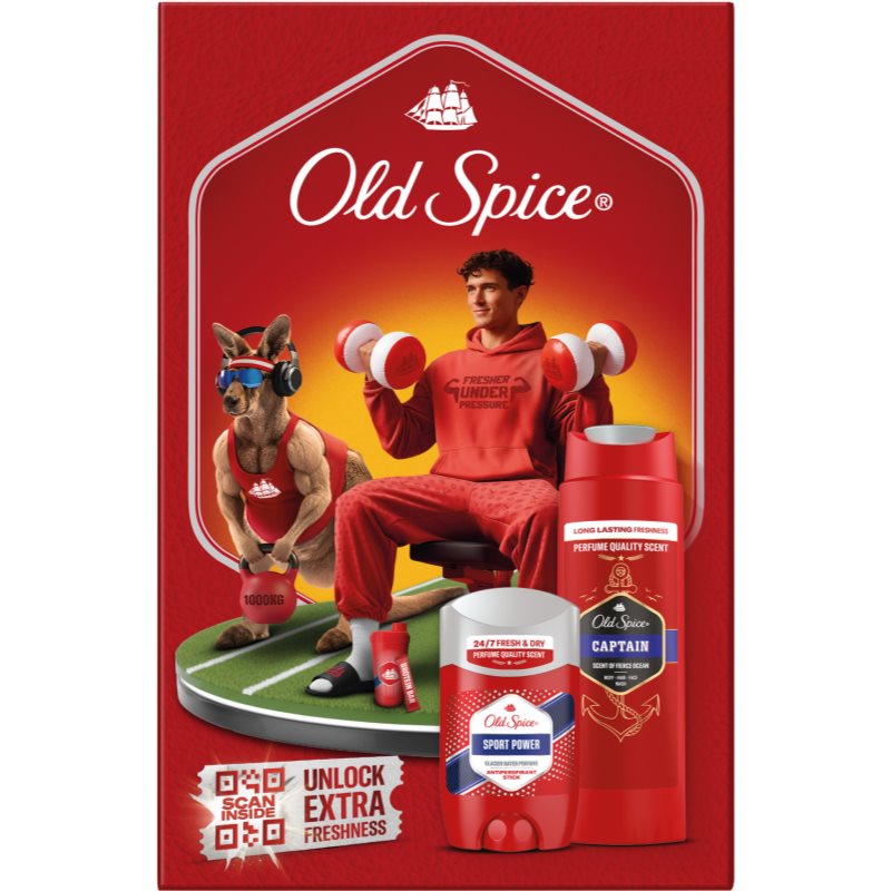 Old Spice Sport Power & Captain Gym Set darčeková sada