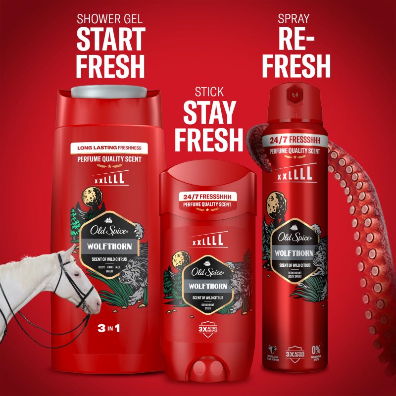 Old Spice Wolfthorn deodorant ve spreji pro muže 250 ml (obrázek 9)