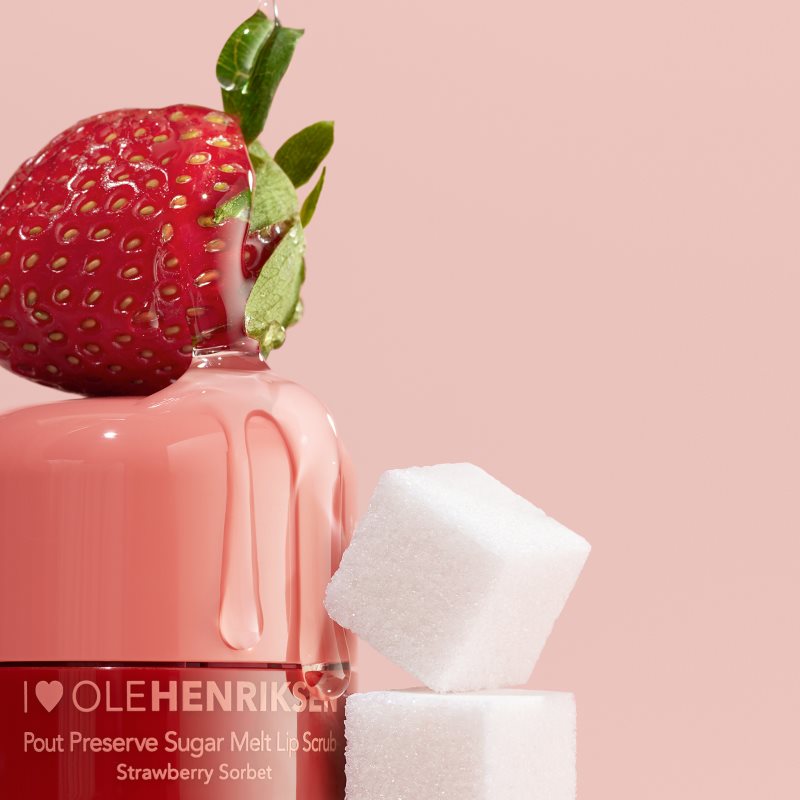 OLEHENRIKSEN Pout Preserve Sugar Melt Exfoliating Lip Scrub cukrový peeling na rty odstín Strawberry Sorbet 8 g (obrázek 4)