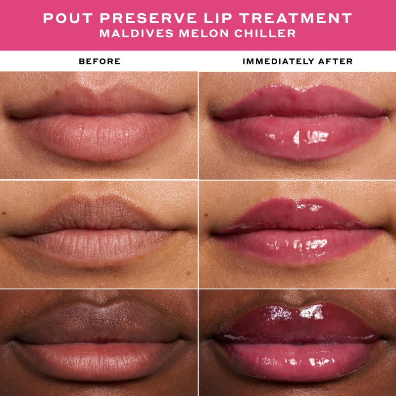 OLEHENRIKSEN Pout Preserve Chillers Hydratisierendes Lipgloss mit kühlender Wirkung Farbton Maldives Melon 12 ml (Bild 2)