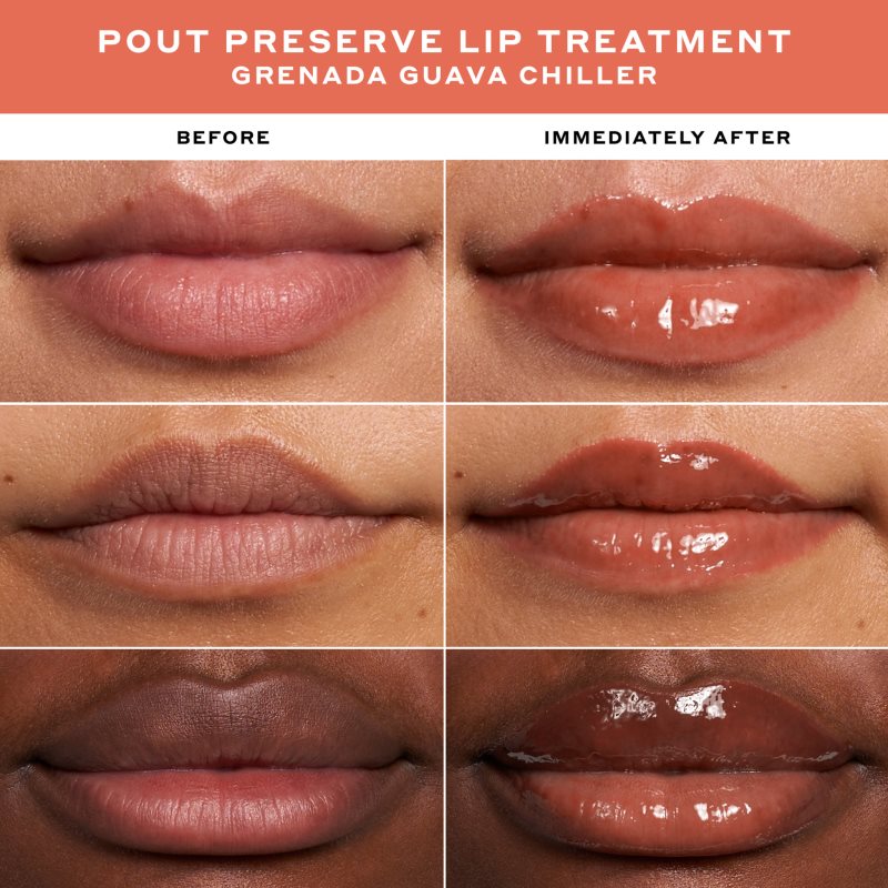 OLEHENRIKSEN Pout Preserve Chillers Hydratisierendes Lipgloss mit kühlender Wirkung Farbton Maldives Melon 12 ml (Bild 3)