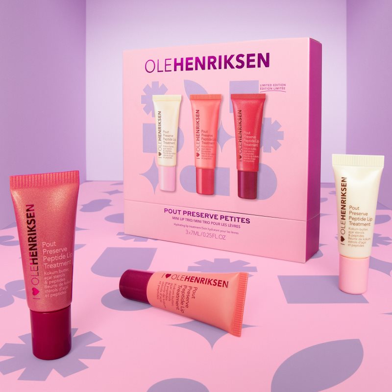 OLEHENRIKSEN Pout Preserve Mini Hydrating Peptide Lip Trio darčeková sada na pery (obrázok 3)