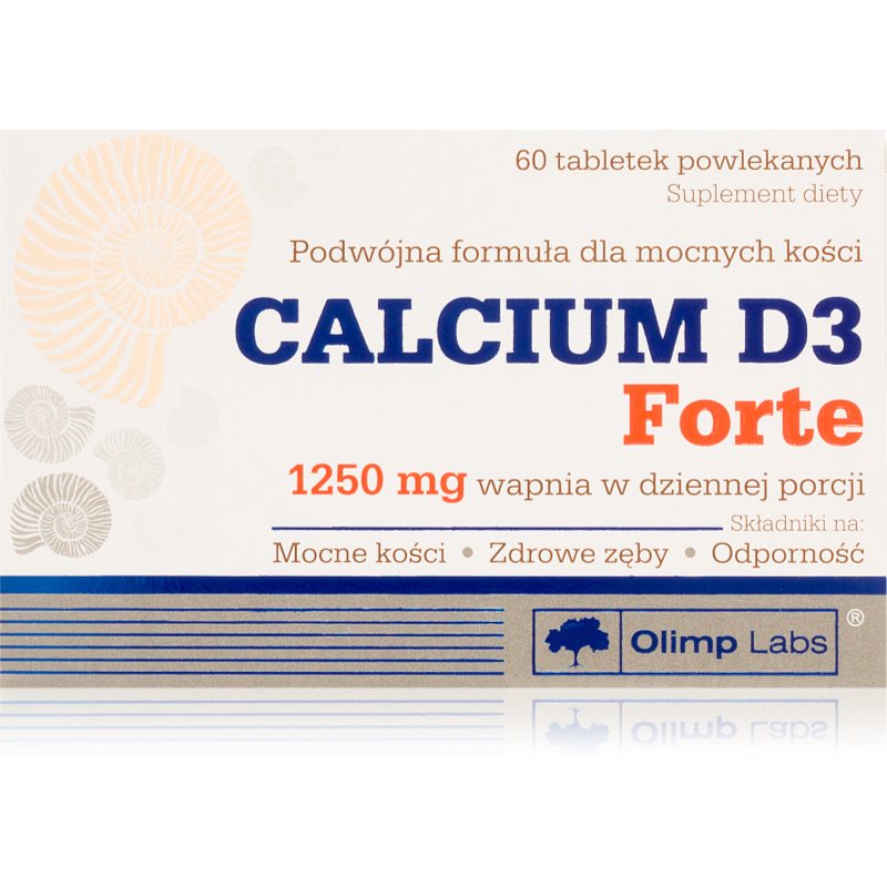 Olimp Calcium D3 Forte tabletki dla prawidłowego funkcjonowania układu odpornościowego, stanu kości i pracy mięśni 60 tabletek