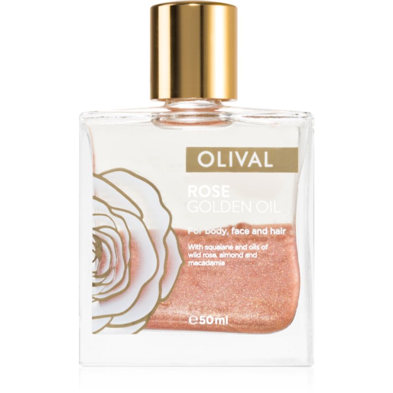 Olival Rose Gold Olja med glitter för ansikte, kropp och hår 50 ml female