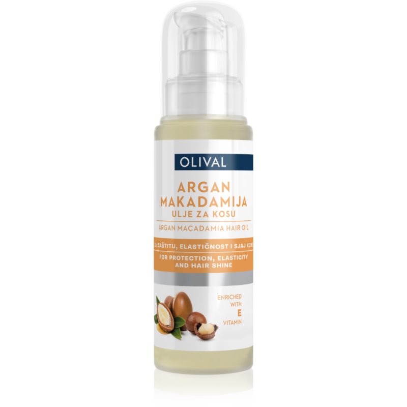 Olival Olival Argan and Macadamia αργανέλαιο για την ενίσχυση και λάμψη μαλλιών 60 ml