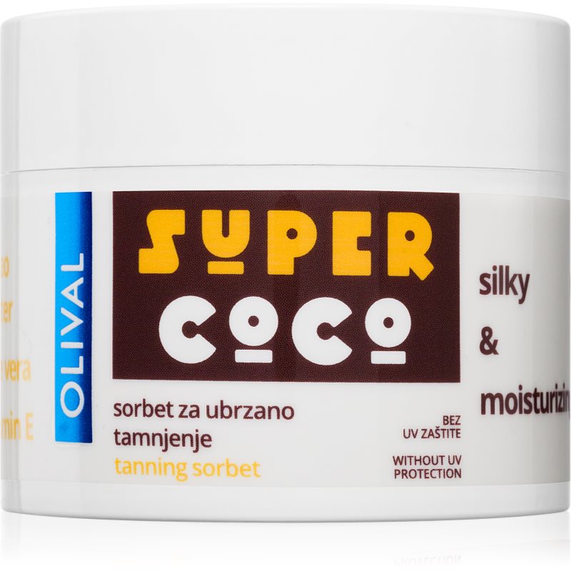 Olival SUPER Coco vlažilni sorbet za telo za pospeševanje porjavitve 100 ml