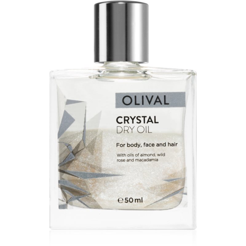 Olival Crystal мультифункціональна суха олійка з блискітками для обличчя, тіла та волосся 50 мл