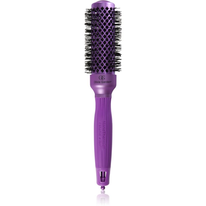 Olivia Garden Nano Thermal Violet Edition spazzola rotonda per capelli 34 mm