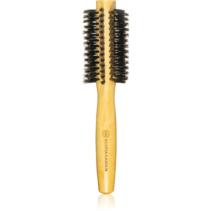 Olivia Garden Bamboo Touch kulatý kartáč na vlasy s kančími štětinami průměr 20 mm