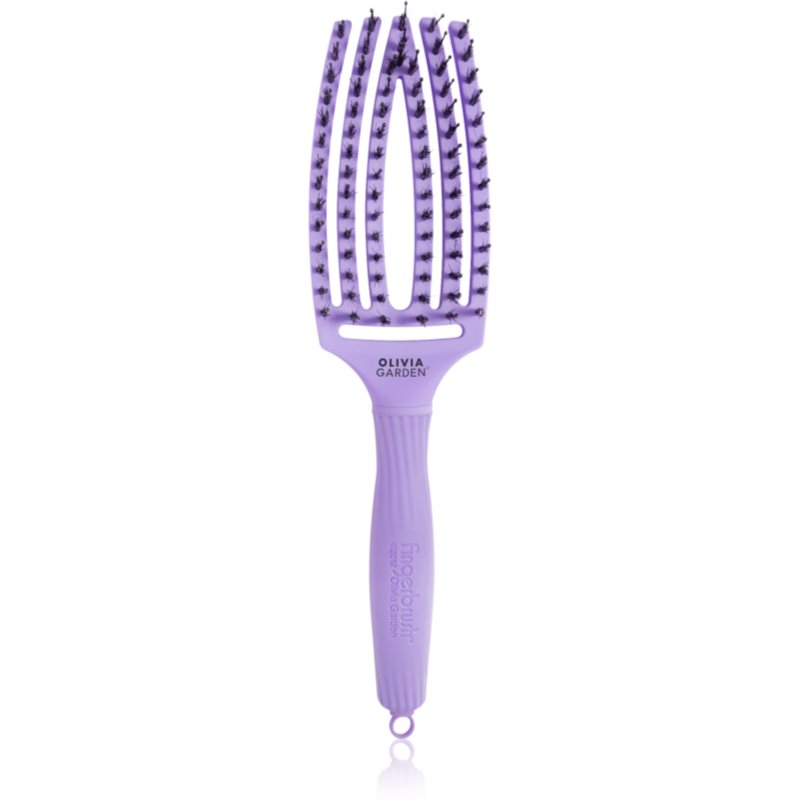 Olivia Garden Fingerbrush Bloom plokščias plaukų šepetys Lavender