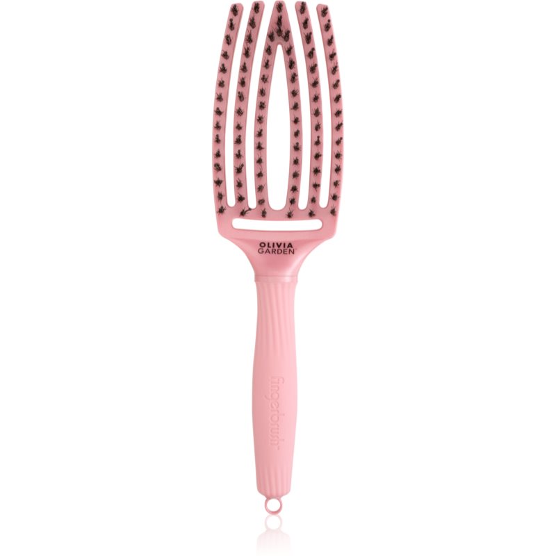 E-shop Olivia Garden Fingerbrush Love Pearl kartáč na vlasy Pink 1 ks