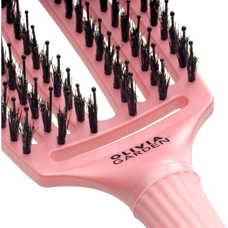 Olivia Garden Fingerbrush Love Pearl Hairbrush Pink 1 Pc