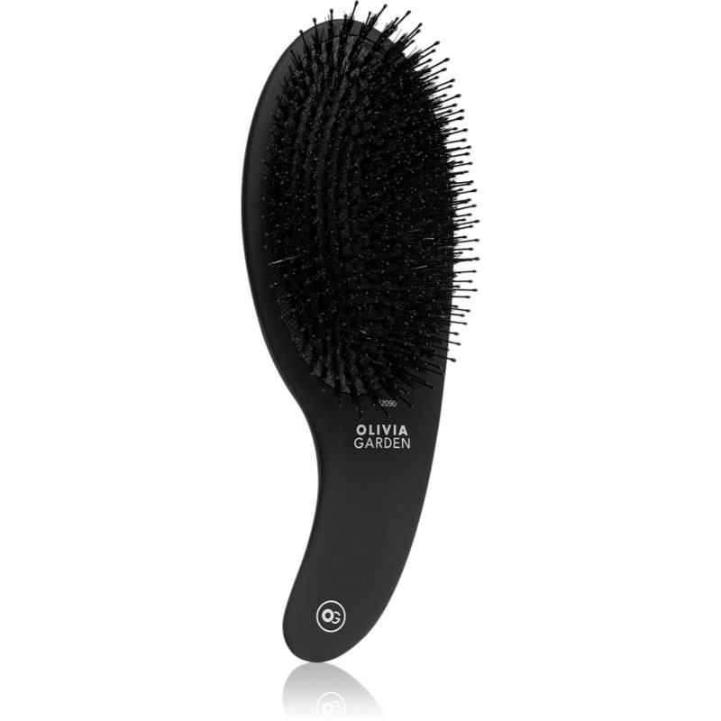 E-shop Olivia Garden Black Label CURVE Board&Nylon bristles kartáč na vlasy s kančími štětinami 1 ks