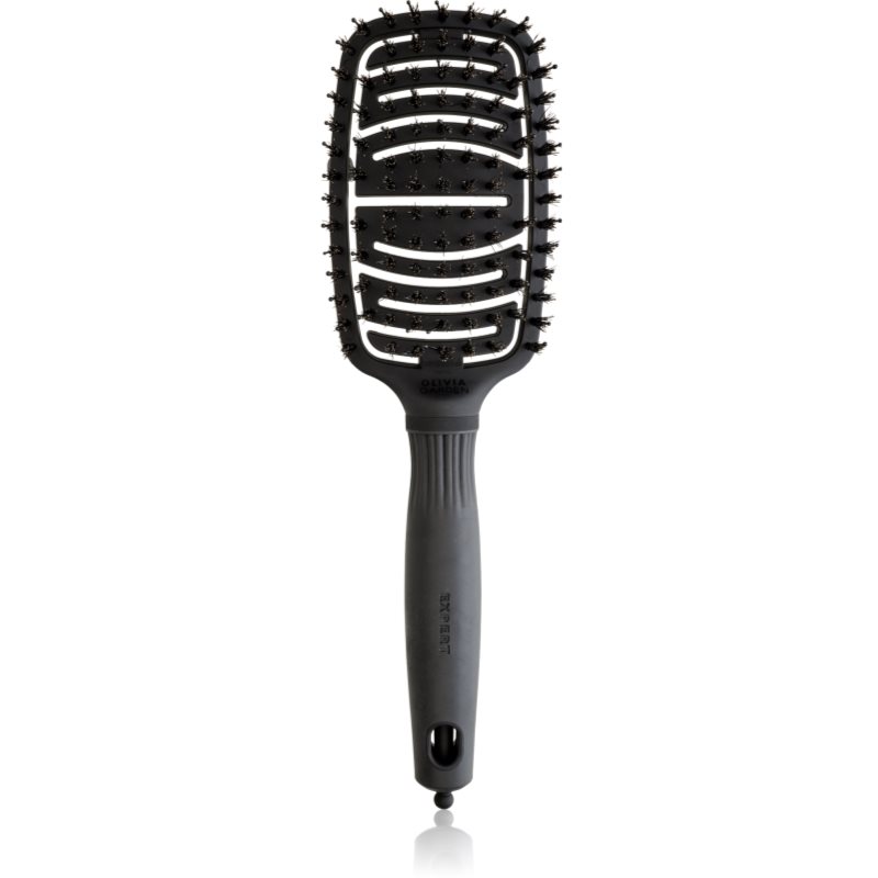 Olivia Garden Care Flex Board & Nylon Black plochý kartáč na vlasy 1 ks