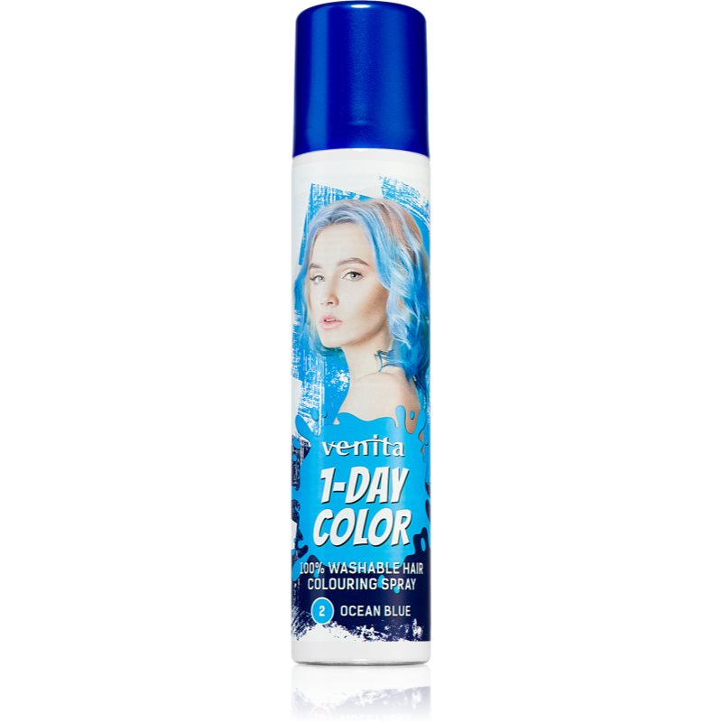 Venita 1-Day Color кольоровий спрей для волосся відтінок No. 2 - Ocean Blue 50 мл