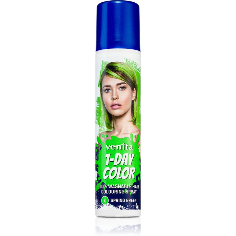 Venita 1-Day Color кольоровий спрей для волосся відтінок No. 3 - Spring Green 50 мл