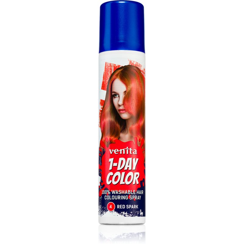 Venita 1-Day Color кольоровий спрей для волосся відтінок No. 4 - Red Spark 50 мл