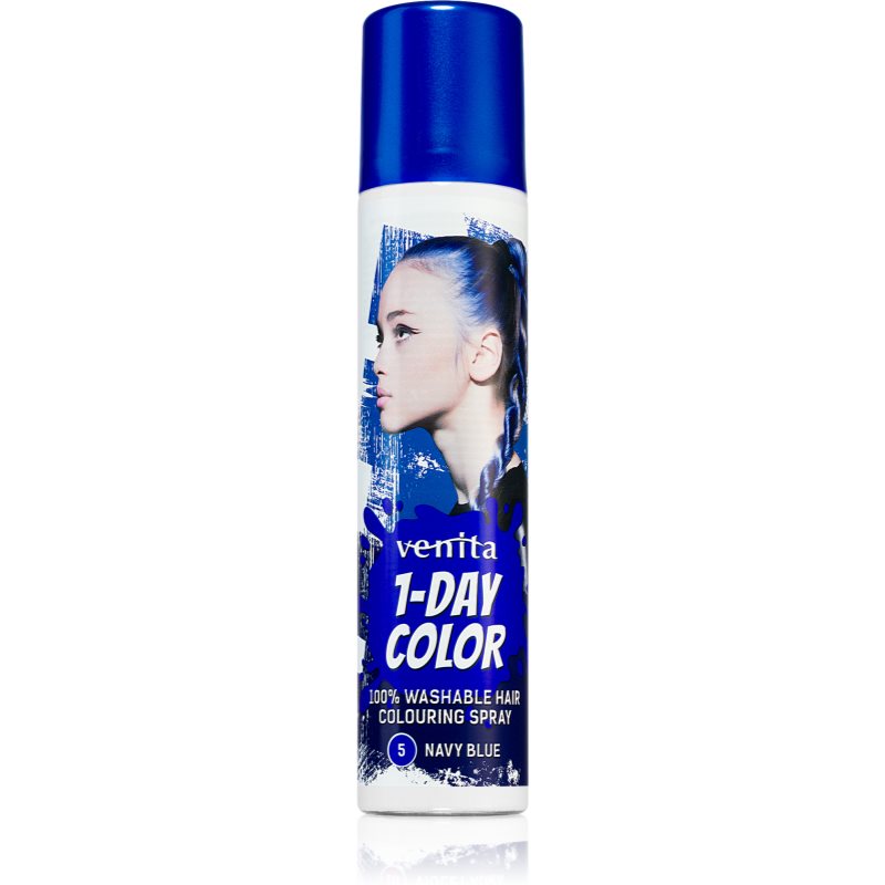 Venita 1-Day Color Colour Spray For Hair Shade No. 5 - Navy Blue 50 Ml