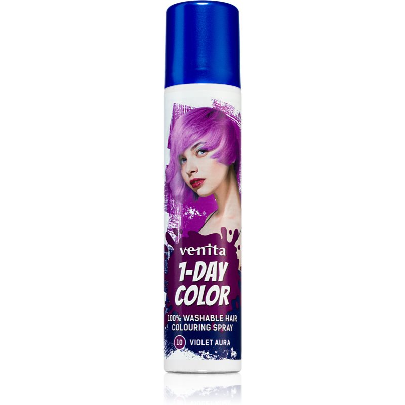 Venita 1-Day Color Colour Spray For Hair Shade No. 10 - Violet Aura 50 Ml
