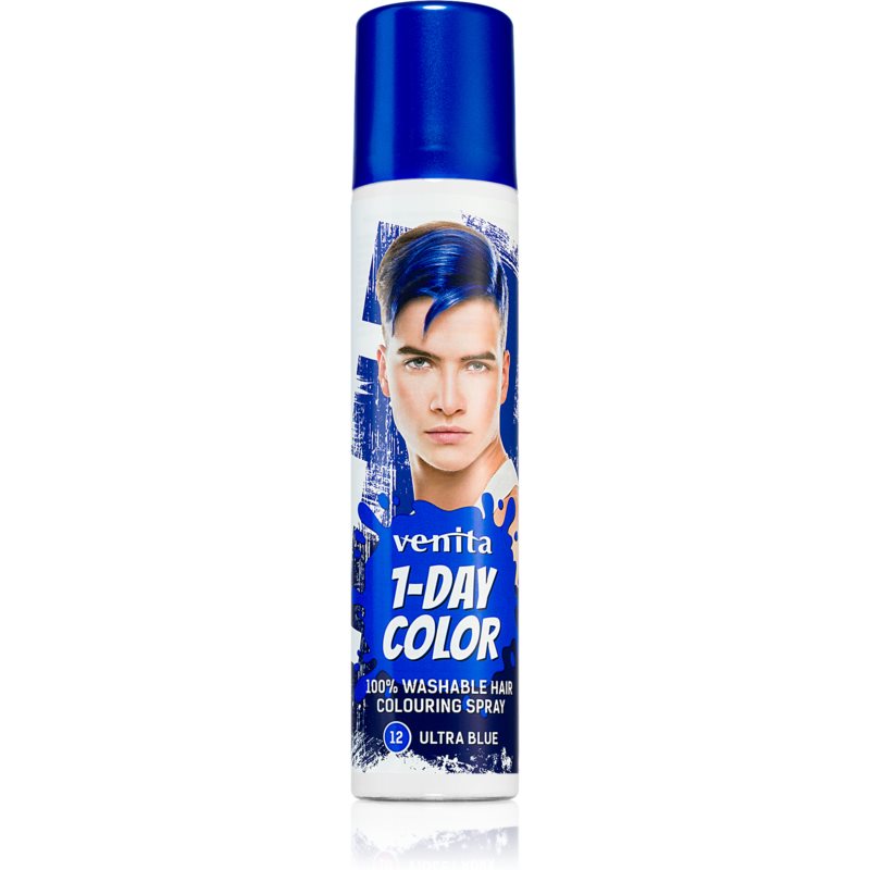 Venita 1-Day Color Colour Spray For Hair Shade No. 12 - Ultra Blue 50 Ml