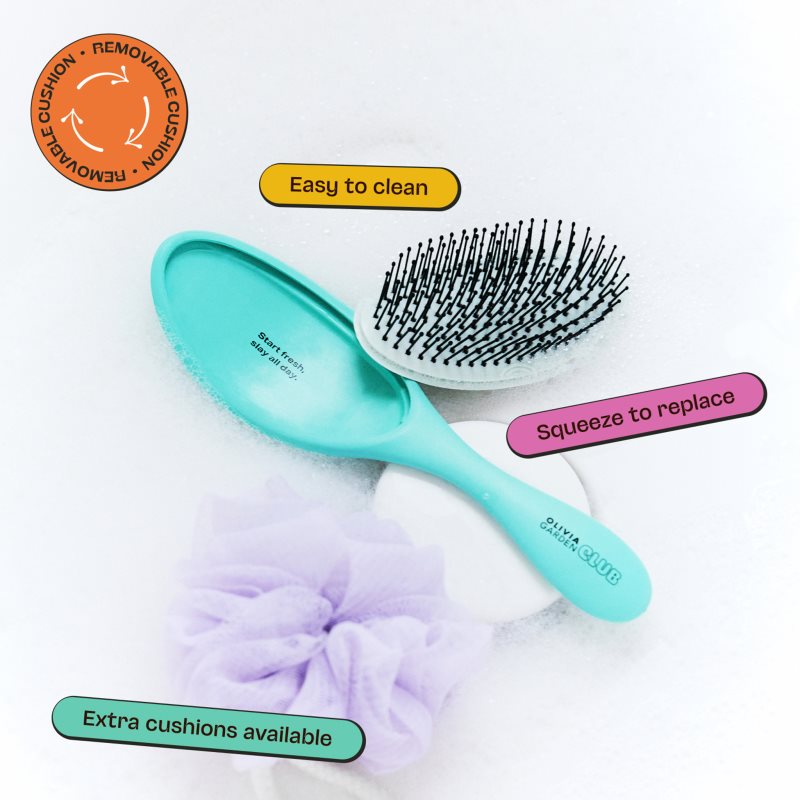 Olivia Garden Club The Reset Wet&Curly Detangling Hairbrush Flache Bürste + Etui Mint 1 St. (Bild 7)