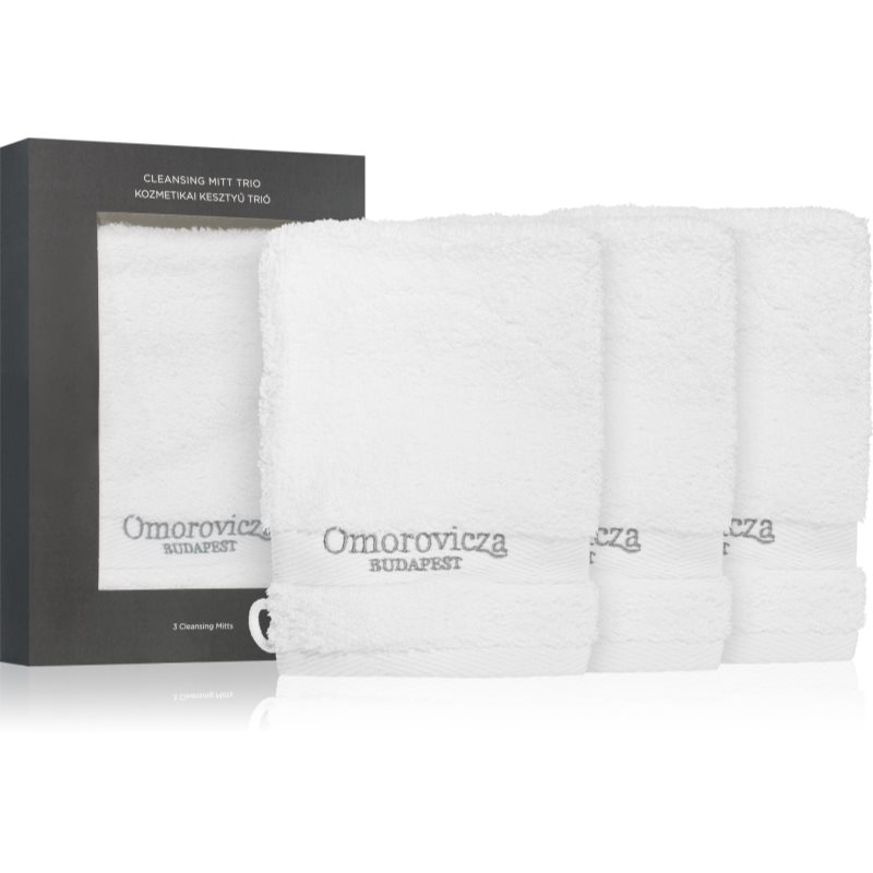 Omorovicza Cleansing Mitt Trio sada na odličování z mikrovlákna 3 ks