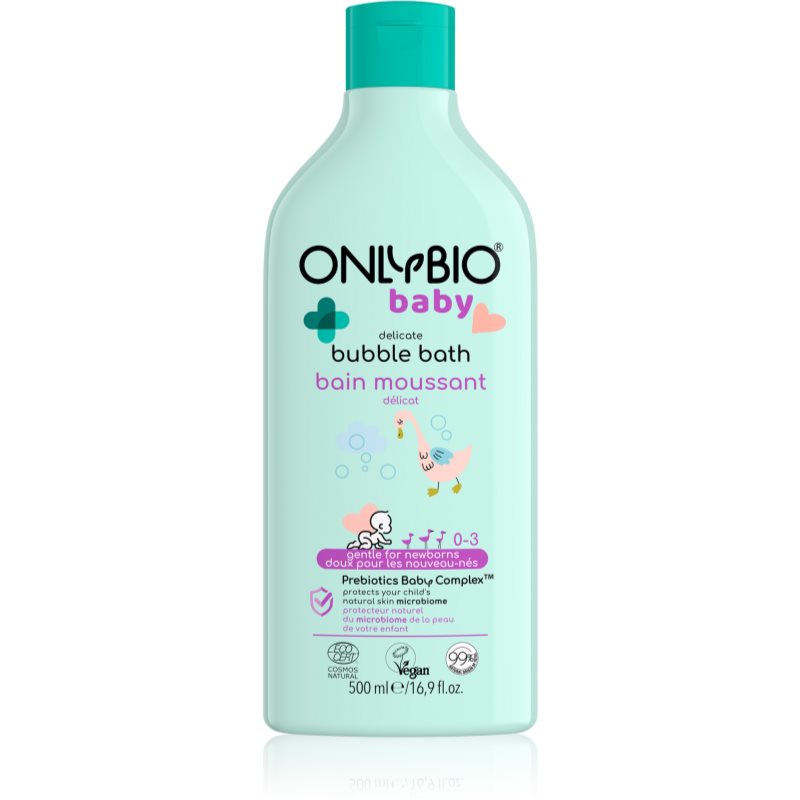 OnlyBio Baby Delicate bublinková koupel a mycí gel pro děti od narození 500 ml