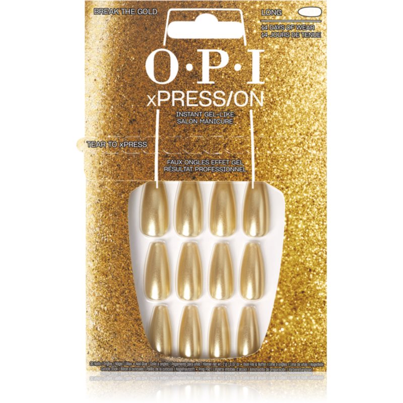 Photos - Manicure Cosmetics OPI xPRESS/ON false nails Break the Gold 30 pc 