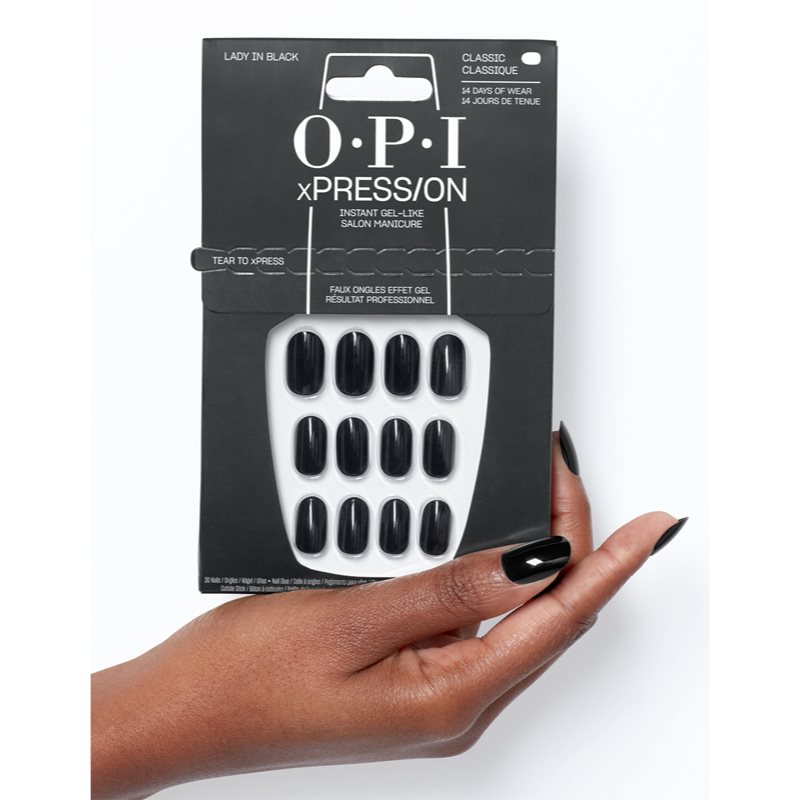 OPI xPRESS/ON künstliche Fingernägel Lady in Black 30 St.