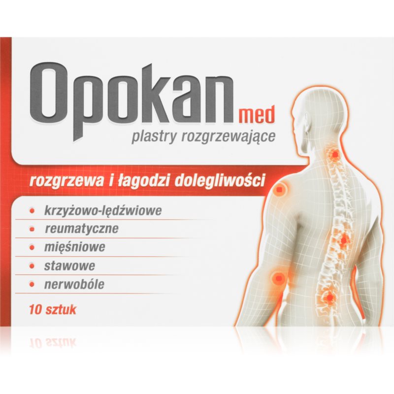 Opokan Med plaster rozgrzewający do łagodzenia bólu mięśni i stawów 10 szt.