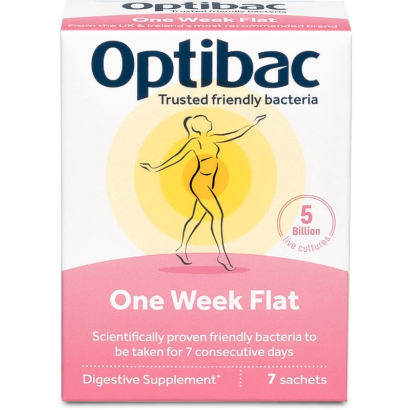 Optibac One Week Flat probiotika při nadýmání a PMS 7 ks