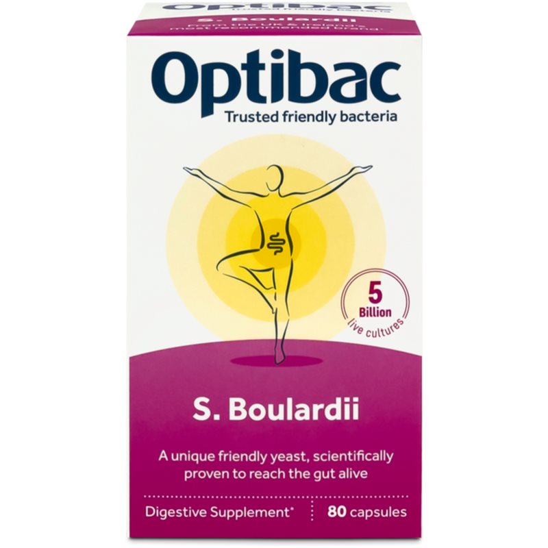 Optibac Saccharomyces Boulardii probiotika k léčbě průjmu 80 cap