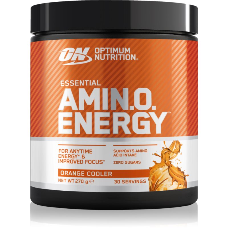 Optimum Nutrition Amino Energy komplex aminokyselin s kofeinem příchuť Orange Cooler 270 g
