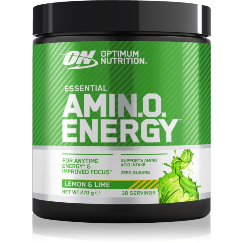 Optimum Nutrition Amino Energy komplex aminokyselín s kofeínom príchuť Lemon Lime 270 g