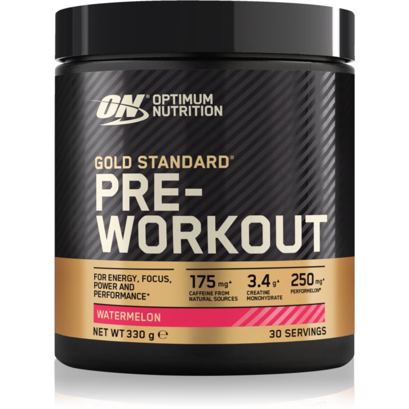Optimum Nutrition Gold Standard Pre-Workout per migliorare le prestazioni sportive aroma Watermelon 330 g