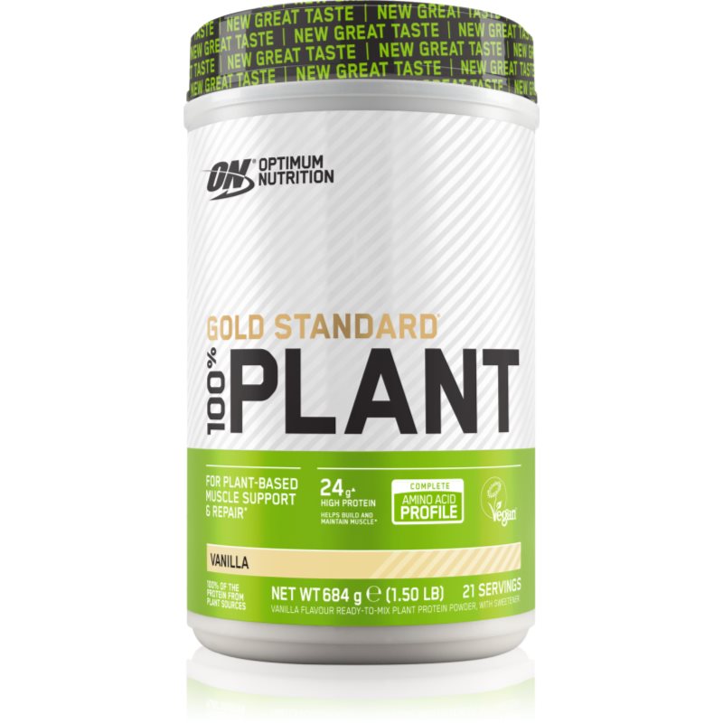Optimum Nutrition Gold Standard Plant Protein protéines véganes saveur Vanilla 684 g