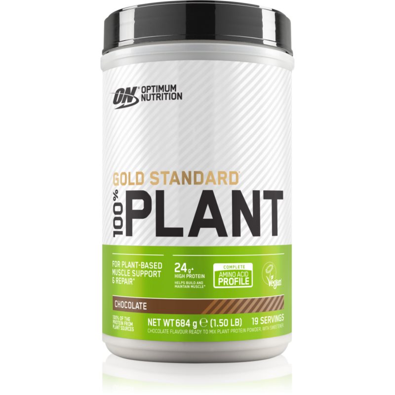 Optimum Nutrition Gold Standard Plant Protein proteína vegana sabor Chocolate 684 g