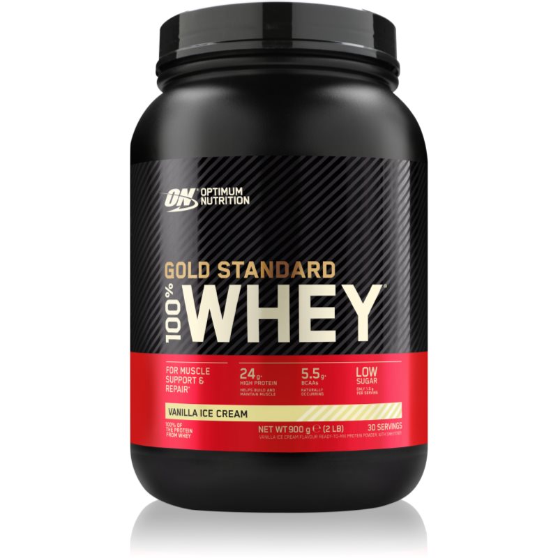 Optimum Nutrition Gold Standard Whey Protein proteine dal siero del latte aroma Vanilla Ice 900 g