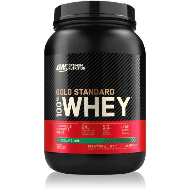Optimum Nutrition Gold Standard Whey Protein proteine dal siero del latte aroma Chocolate Mint 899 g