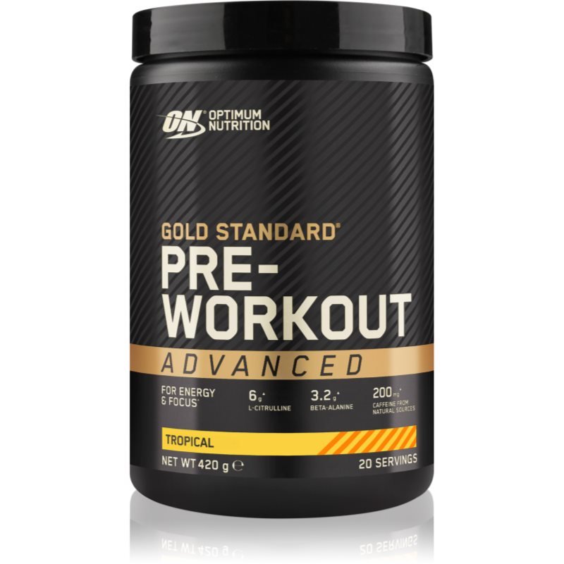 Optimum Nutrition Gold Standard Pre Workout Advanced aide aux performances sportives à la caféine saveur Fruit Punch 420 g - vue 3