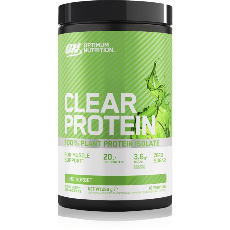 Optimum Nutrition Clear Protein Plant Protein Isolate proteina vegetale aroma Lemon Sorbet 280 g